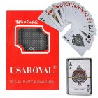 Plastikāta spēļu kārtis pokeram / Kāršu komplekts, kava 54 gb., Melns/Sarkans | Plastic Playing Poker Cards