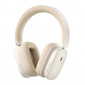 Baseus Bowie H1 Wireless Bluetooth Over-Ear Headphones, White | Bezvadu uz Auss Liekamas Austiņas Ausis ar Mikrofonu