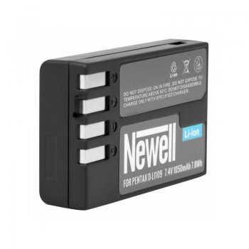 Newell Аккумулятор D-Li109 for Pentax K-30 K-50 K-500, 3.7V, 1050mAh