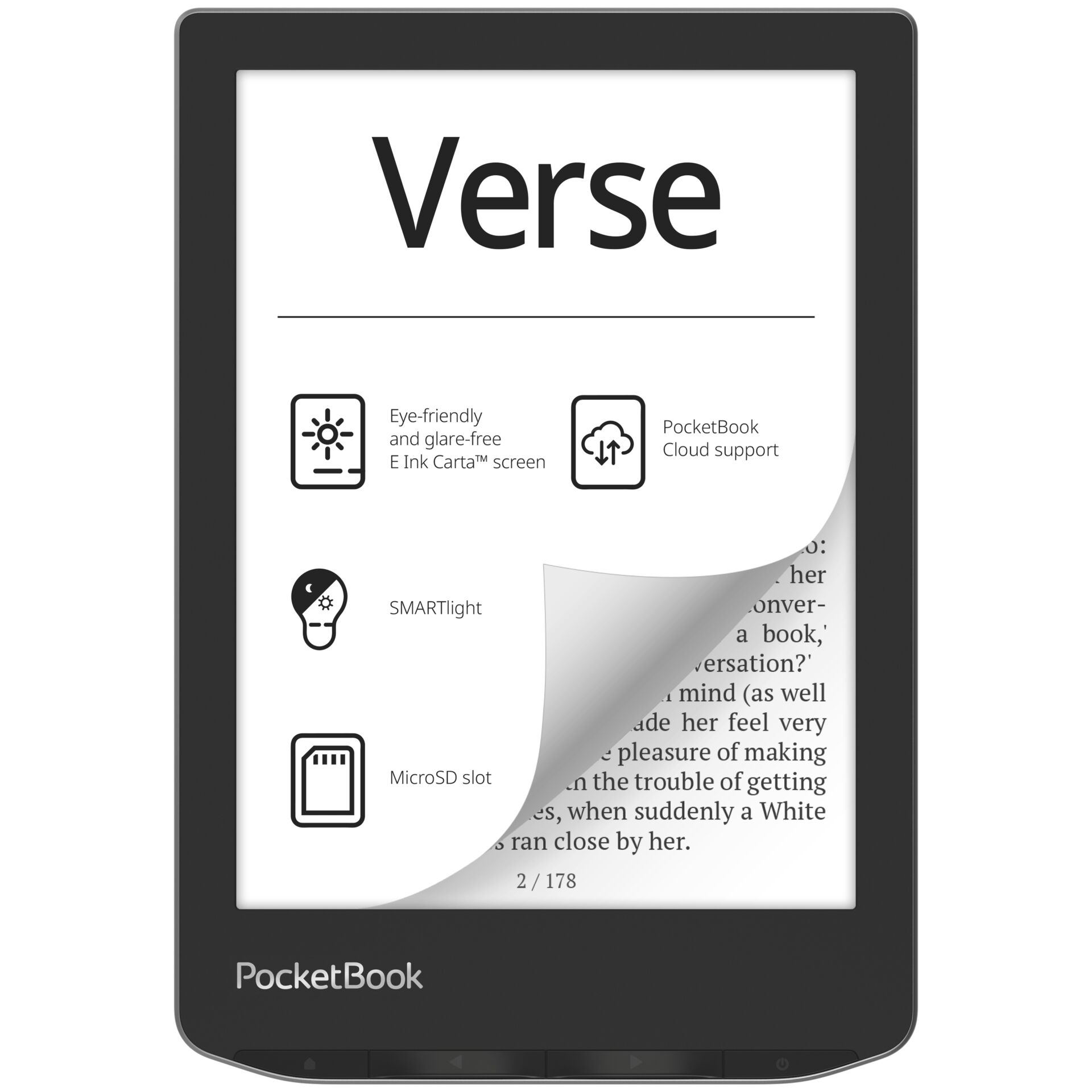 PocketBook Verse eReader eBook 8GB, Mist Grey | Электронная Книга