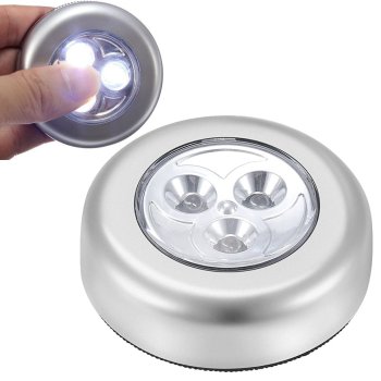 Bezvadu 3 LED Lampa Apgaismojums Skapim, Sudraba | Lamp for Cabinet