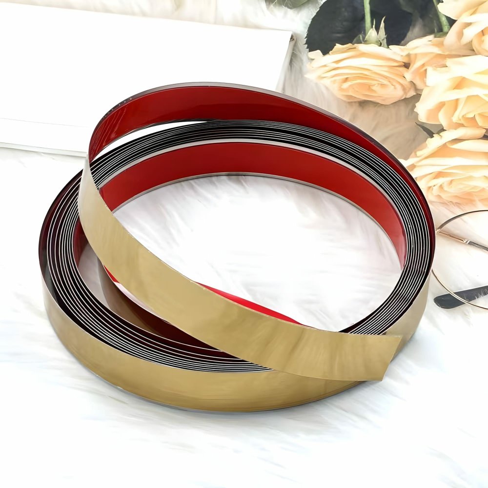 Dekoratīvā pašlīmējošā lente apdarei 2cm x 10m, zelta (2)