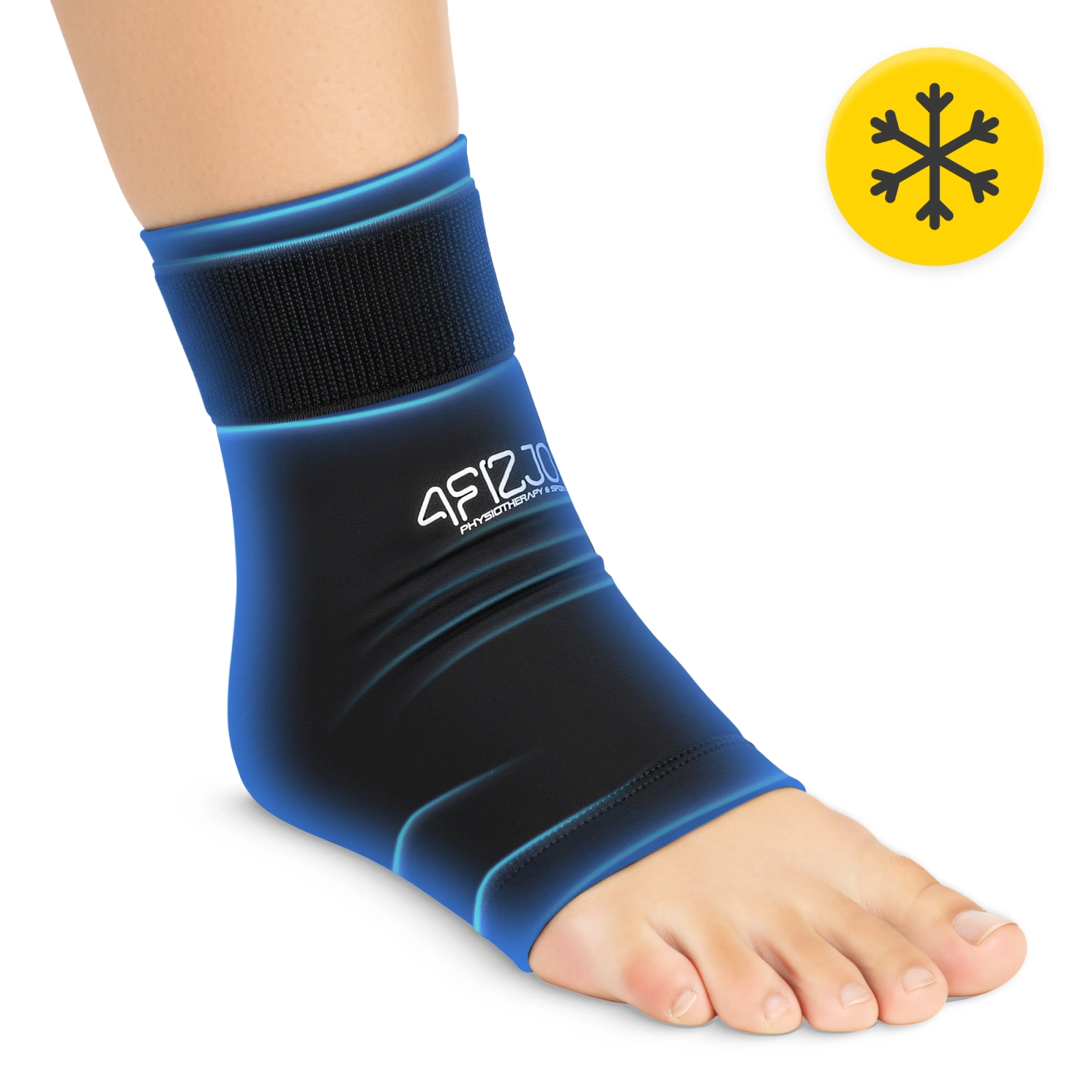 Gēla komprese potītei 4FIZJO, aukstā un karstā terapija, melna (1)