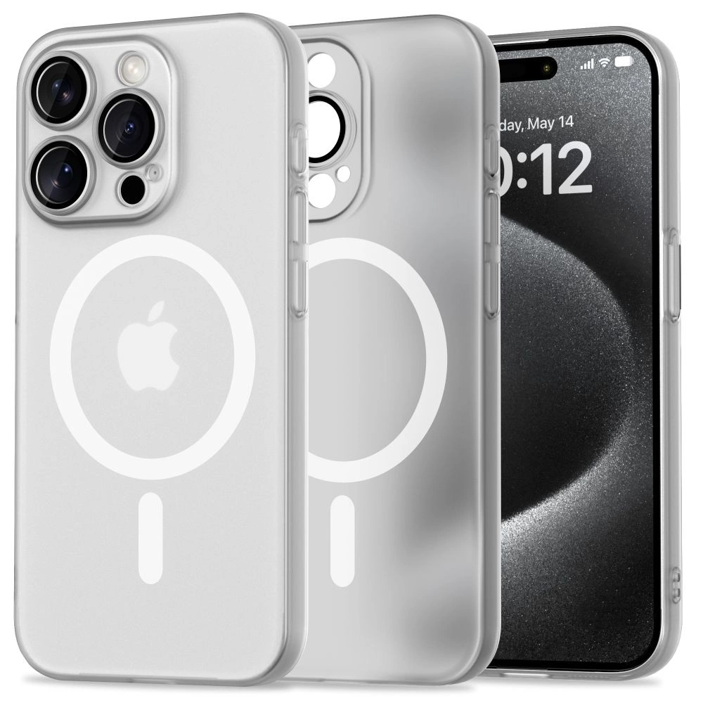 Apple iPhone 15 Pro 6.1'' Tech-Protect MagSlim MagSafe Case Cover, White | Telefona Vāciņš Maciņš Apvalks Bamperis