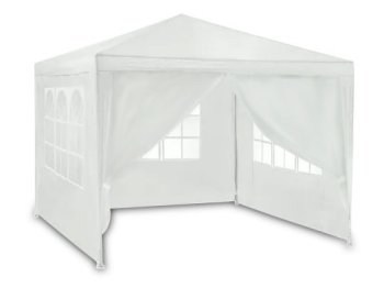 Plonos Baltā Dārza Nojume 3x3m - Elegants Āra Paviljons