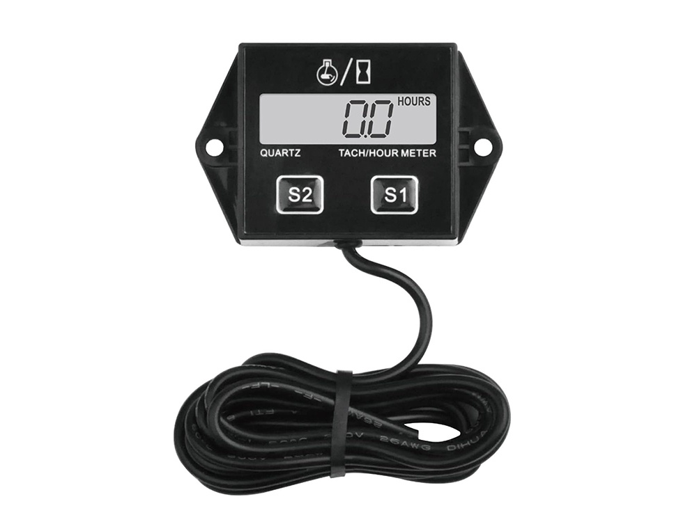 Universālais elektroniskais tahometrs, motora stundu skaitītājs (mērītājs) 2T/4T | Tach Hour Meter (0)