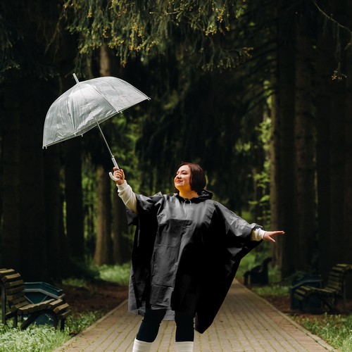Ūdensizturīgs Lietusmētelis Pončo , 130x115 cm | Waterproof Raincoat Poncho (1)
