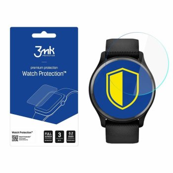 Garmin Vivomove Sport Aizsargplēve uz Visu Ekrānu, 3 gab. | 3MK ARC+ Protective Film Rounded Fullscreen Watch...