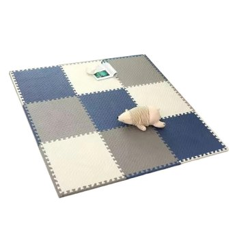 Fitnesa putu paklājiņu komplekts 60x60 cm ar malām, 9 gab., krāsains