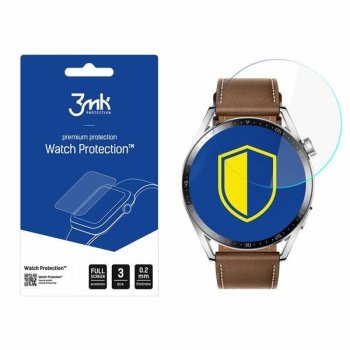 Huawei Watch GT 3 46 mm Aizsargplēve uz Visu Ekrānu, 3 gab. | 3MK ARC+ Protective Film Rounded Fullscreen Watch...