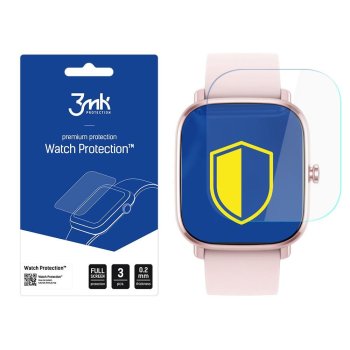 Amazfit Gts 2 Mini Aizsargplēve uz Visu Ekrānu | 3MK ARC+ Protective Film Rounded Fullscreen Protector