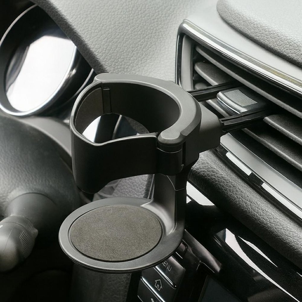 Auto krūzīšu turētājs ventilācijas restei, melns (3)