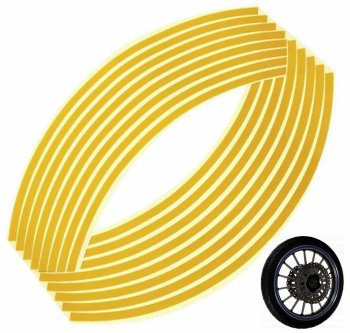 Atstarojošās uzlīmes riteņiem dzeltenā krāsā | Reflective stickers for wheels yellow