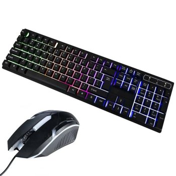 Spēļu klaviatūras un peles komplekts ar LED apgaismojumu