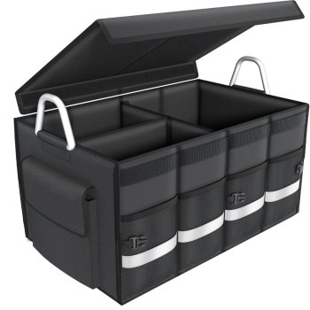 Saliekams auto bagāžnieka organizators ar vāku, 60L