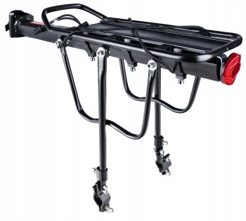 Universāls velosipēda aizmugurējais alumīnija bagāžnieks, Melns | Bicycle Rear Aluminum Trunk Rack