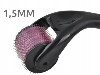 Rotējošs Sejas un Ķermeņa Masieris ar Adatām, 1.5mm | Derma Roller Face and Body Massager Needle Mesotherapy
