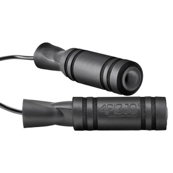 Lecamaukla 4FIZJO Basic 280cm, Melna | Crossfit Skipping Jumping Speed Rope