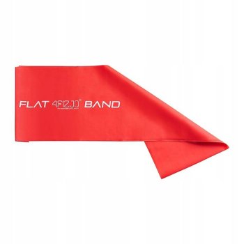 4Fizjo FLAT BAND Vingrošanas Pretestības Fitnesa Gumija Lente Josta Treniņiem 2m x 15cm, Sarkana | Flexible Rubber Training Fitness Tape