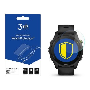 Garmin Forerunner 255 41 mm Hibrīda Lokāms Viedpulksteņa Ekrāna Aizsargstikls, 3 gab. | 3MK Flexible Glass Tempered Watch Screen Protector