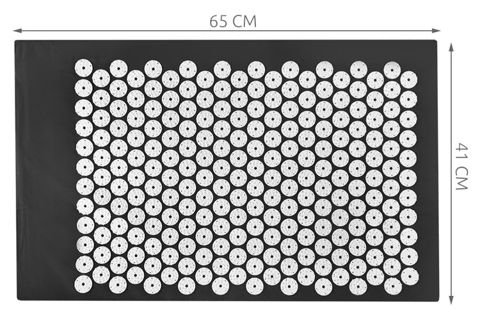 Akupresūras paklājiņš akupunktūras masāžas paklājs - Shanti Acupressure mat (65 x 40 cm, Black) (5)