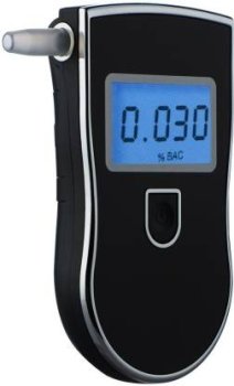 Alkometrs Alkotesteris ar Maināmiem Uzgaļiem Displeju un Somu | Breathalyzer Alcohol with Display and Cover
