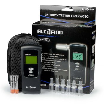 Elektroķīmiskais alkometrs Alcofind DA 8500E ar iemušiem