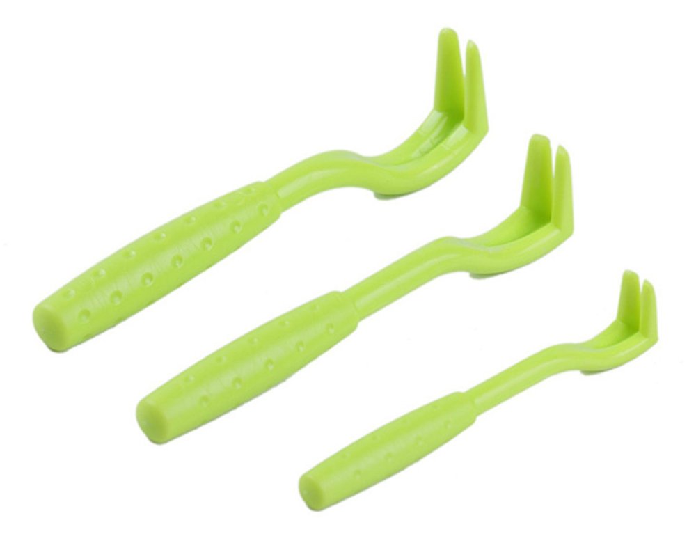 Ērču noņemšanas āķu komplekts 3 gab., suņiem, kaķiem un cilvēkiem, zaļš (0)