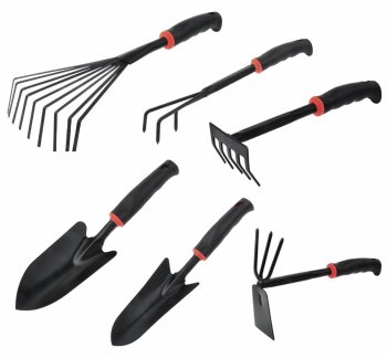 Dārza instrumentu komplekts 6 gabali, Ergonomiski rokas darbarīki