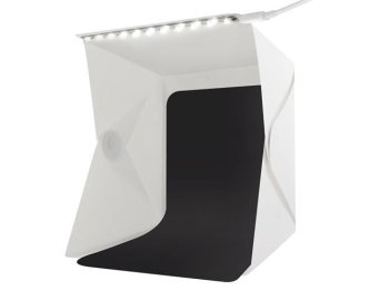 Portatīvā mini studija priekšmetu bildēšanai, gaismas kaste | Foldable Studio Photo Box LED Light Cube