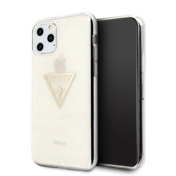 Apple iPhone 11 Pro 5.8'' Guess Glitter Triangle Case Cover (GUHCN58SGTLGO), Gold | Telefona Maciņš Vāks Apvalks...