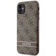 Apple iPhone 11 6.1\'\' Guess 4G Stripe Case Cover (GUHCN61P4SNW), Brown | Telefona Maciņš Vāks Apvalks Bampers