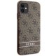 Apple iPhone 11 6.1\'\' Guess 4G Stripe Case Cover (GUHCN61P4SNW), Brown | Telefona Maciņš Vāks Apvalks Bampers