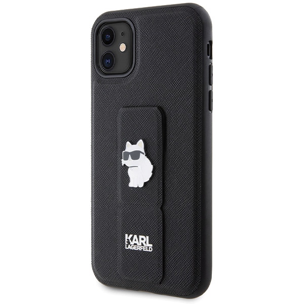 Apple iPhone 11 6.1'' Karl Lagerfeld Gripstand Saffiano Choupette Pins Cover Case, Black | Telefona Vāciņš Maciņš... (0)