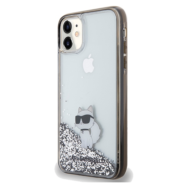 Apple iPhone 11 6.1'' Karl Lagerfeld Liquid Glitter Choupette Cover Case, Transparent | Telefona Vāciņš Maciņš... (0)