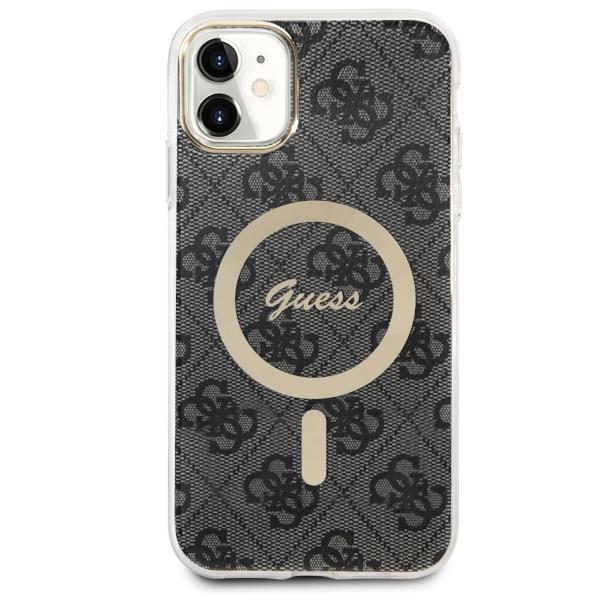 Apple iPhone 11 6.1'' Guess 4G MagSafe Case Cover (GUHMN61H4STK), Black | Telefona Maciņš Vāks Apvalks Bampers (0)