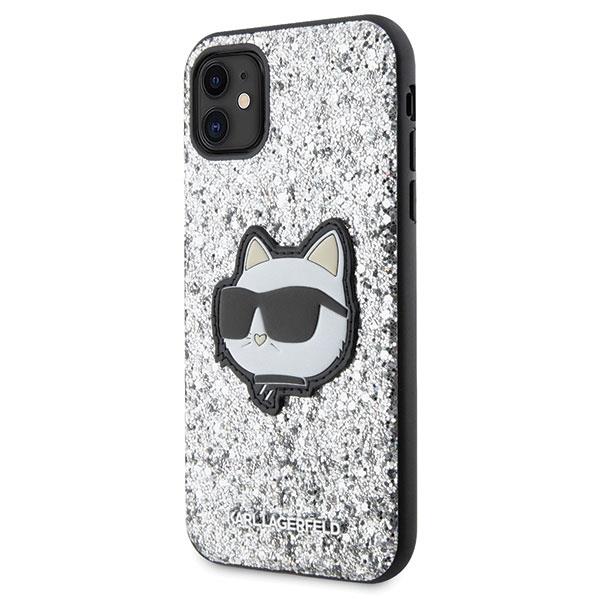 Apple iPhone 11 6.1" Karl Lagerfeld Glitter Choupette Patch Case Cover (KLHCN61G2CPS), Silver | Telefona Maciņš Vāks... (0)