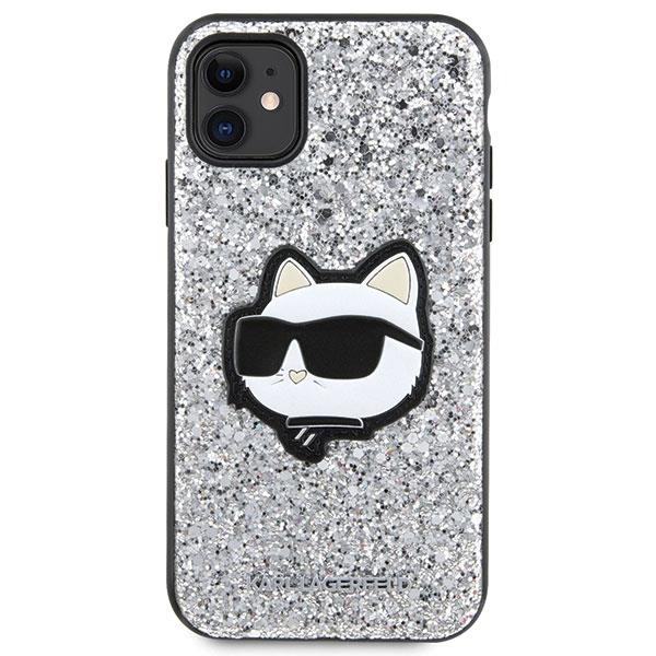Apple iPhone 11 6.1" Karl Lagerfeld Glitter Choupette Patch Case Cover (KLHCN61G2CPS), Silver | Telefona Maciņš Vāks... (1)
