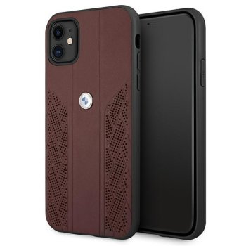 Apple iPhone 11 6,1" BMW Leather Curve Perforate Case Cover (BMHCN61RSPPR), Red | Telefona Maciņš Vāks Apvalks...