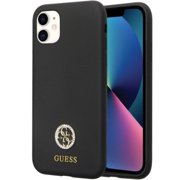 Apple iPhone 11 6.1'' Guess Silicone Logo Strass 4G Case Cover (GUHCN614DGPK), Black | Telefona Maciņš Vāks Apvalks...