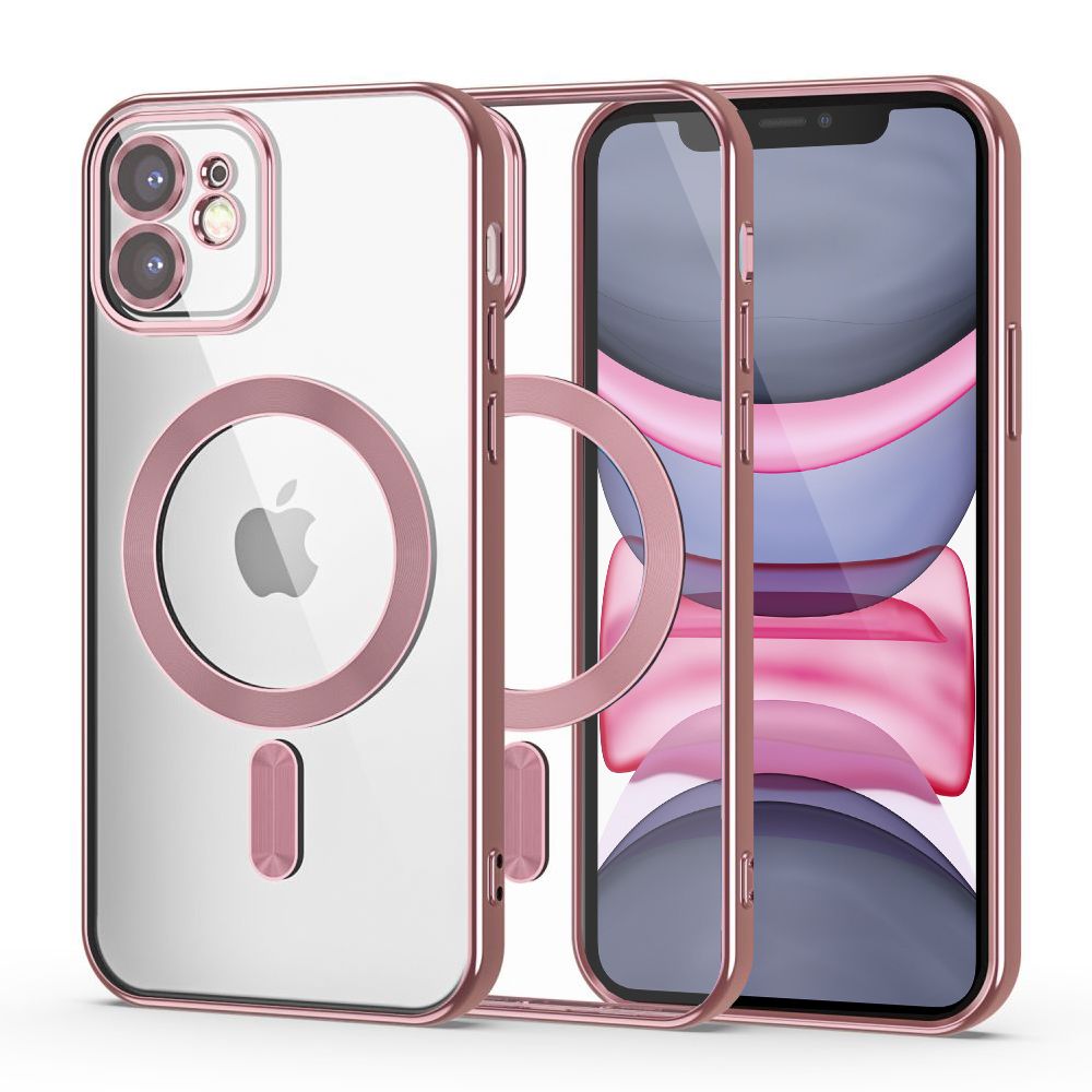 Apple iPhone 11 6.1'' Tech-Protect MagShine Line MagSafe Case Cover, Pink | Telefona Vāciņš Maciņš Apvalks Bampers