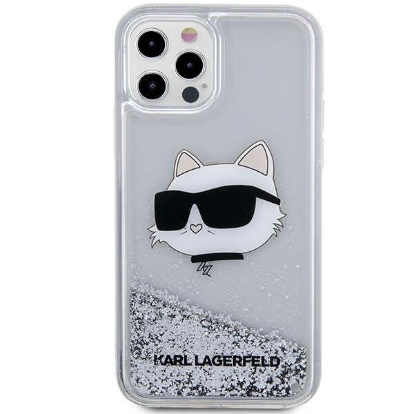 Apple iPhone 12 / 12 Pro 6.1" Karl Lagerfeld Glitter Choupette Head Case Cover (KLHCP12MLNHCCS), Silver | Telefona... (1)