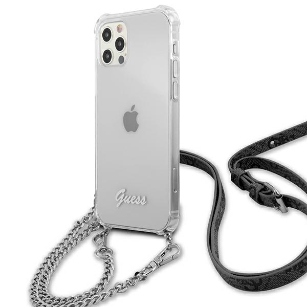 Apple iPhone 12 / 12 Pro 6.1'' Guess Peony Chain Collection Case Cover (GUHCP12MKC4GSSI), Transparent | Telefona... (0)