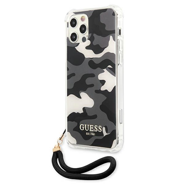 Apple iPhone 12 / 12 Pro 6.1'' Guess Camo Collection Case Cover (GUHCP12MKSARBK), Black | Telefona Maciņš Vāks... (0)