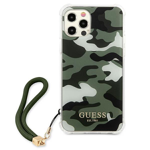 Apple iPhone 12 / 12 Pro 6.1'' Guess Camo Collection Case Cover (GUHCP12MKSARKA), Khaki | Telefona Maciņš Vāks... (1)