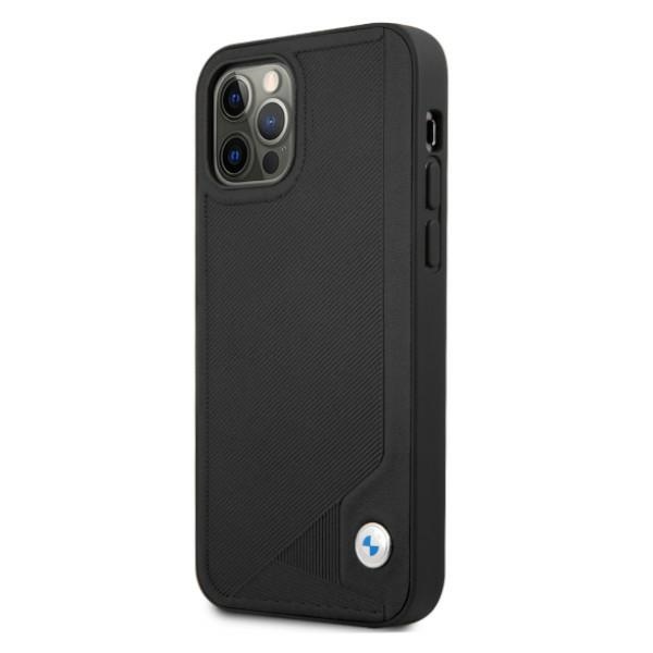 Apple iPhone 12 / 12 Pro 6,1" BMW Leather Deboss Case Cover (BMHCP12MRCDPK), Black | Telefona Maciņš Vāks Apvalks... (0)