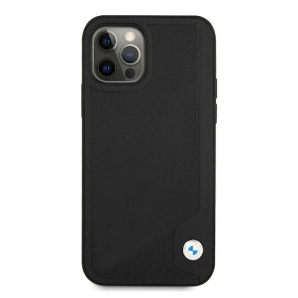 Apple iPhone 12 / 12 Pro 6,1" BMW Leather Deboss Case Cover (BMHCP12MRCDPK), Black | Telefona Maciņš Vāks Apvalks... (1)