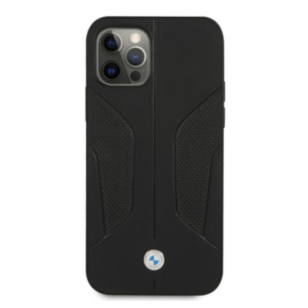Apple iPhone 12 / 12 Pro 6,1" BMW Leather Perforate Sides Case Cover (BMHCP12MRSCSK), Black | Telefona Maciņš Vāks... (1)