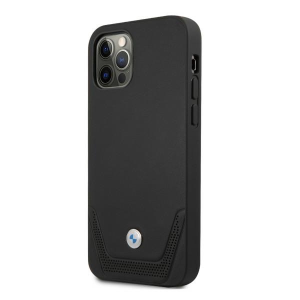Apple iPhone 12 / 12 Pro 6,1" BMW Leather Perforate Sides Case Cover (BMHCP12MRSWPK), Black | Telefona Maciņš Vāks... (0)