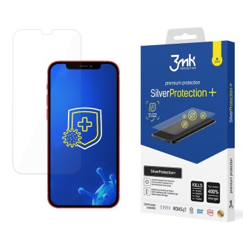 Apple iPhone 12 mini 5.4" 3MK Silver Protect+ Antibacterial Screen Protector | Antibakteriāla Telefona Aizsargplēve